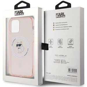 Karl Lagerfeld IML Choupette MagSafe tok iPhone 12/12 Pro - rózsaszín