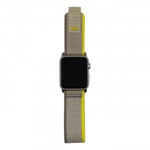 Trail tépőzáras szíj Apple Watch 42/44/45/49mm - világosszürke