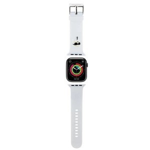 Karl Lagerfeld 3D Rubber Karl Head szíj Apple Watch 42/44/45/49mm-hez - fehér