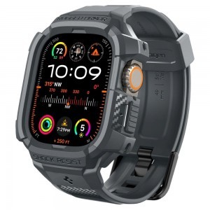 Spigen Rugged Armor Pro tok Apple Watch Ultra 1/2 (49 mm) - Sötétszürke