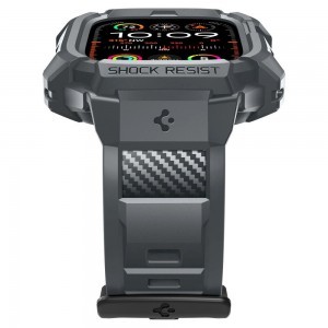 Spigen Rugged Armor Pro tok Apple Watch Ultra 1/2 (49 mm) - Sötétszürke