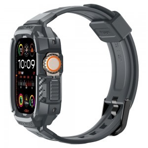 Spigen Rugged Armor Pro tok Apple Watch Ultra 1/2 (49 mm) - Sötétszürke