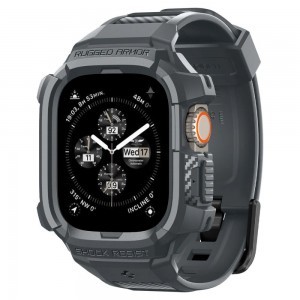 Spigen Rugged Armor Pro tok Apple Watch Ultra 1/2 (49 mm) - Sötétszürke