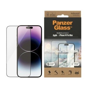 PanzerGlass Ultra-Wide Fit antibakteriális edzett üvegfólia tükröződésmentes réteggel és pozicionálóval iPhone 14 Pro Max készülékhez Üvegfólia