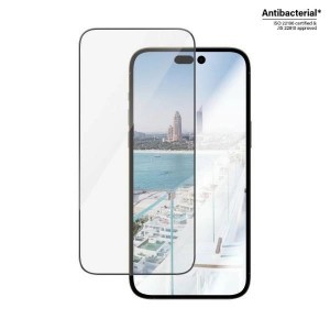 PanzerGlass Ultra-Wide Fit antibakteriális edzett üvegfólia tükröződésmentes réteggel és pozicionálóval iPhone 14 Pro Max készülékhez Üvegfólia