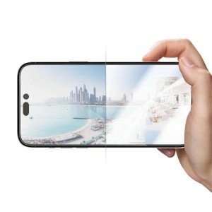 PanzerGlass Ultra-Wide Fit antibakteriális edzett üvegfólia tükröződésmentes réteggel és pozicionálóval iPhone 14 Pro Max készülékhez Üvegfólia