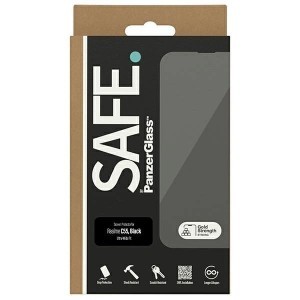 SAFE by PanzerGlass Ultra-Wide Fit Edzett Üveg Realme C55-hez - Fekete Kerettel üvegfólia