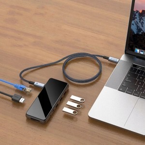 Tech-Protect UltraBoost Max USB-C 4.0 / USB-C 4.0 PD 240W 8K 40Gbps 2m kábel - szürke-6