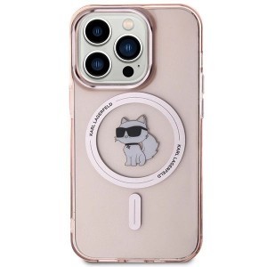 Karl Lagerfeld IML Choupette MagSafe tok iPhone 15 Pro Max - rózsaszín