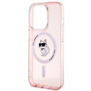 Karl Lagerfeld IML Choupette MagSafe tok iPhone 15 Pro Max - rózsaszín