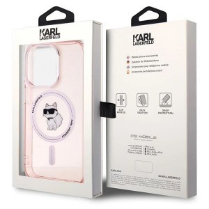 Karl Lagerfeld IML Choupette MagSafe tok iPhone 15 Pro Max - rózsaszín