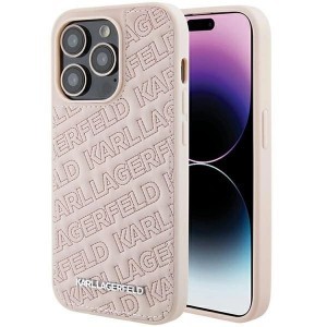 Karl Lagerfeld Quilted K Pattern case for iPhone 15 Pro - pink