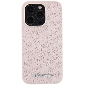 Karl Lagerfeld Quilted K Pattern case for iPhone 15 Pro - pink