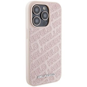 Karl Lagerfeld Quilted K Pattern case for iPhone 15 Pro - pink