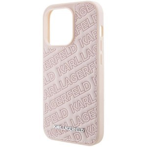 Karl Lagerfeld Quilted K Pattern case for iPhone 15 Pro - pink