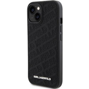 Karl Lagerfeld Quilted K Pattern tok iPhone 15 Plus / 14 Plus - fekete