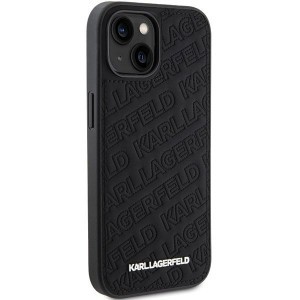 Karl Lagerfeld Quilted K Pattern tok iPhone 15 Plus / 14 Plus - fekete