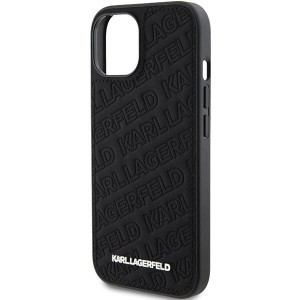 Karl Lagerfeld Quilted K Pattern tok iPhone 15 Plus / 14 Plus - fekete