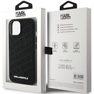 Karl Lagerfeld Quilted K Pattern tok iPhone 15 Plus / 14 Plus - fekete