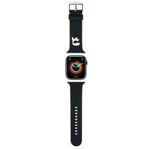 Karl Lagerfeld 3D Gumi Karl Fej szíj Apple Watch 38/40/41mm - fekete