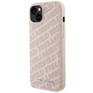 Karl Lagerfeld Quilted K Pattern tok iPhone 15-höz - rózsaszín