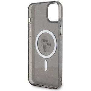 Karl Lagerfeld Karl&Choupette Glitter MagSafe tok iPhone 15 Plus - fekete