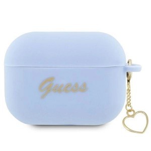 Guess GUAP2LSCHSB AirPods Pro 2 tok kék/kék Silicone Charm Heart Collection