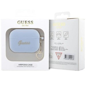 Guess GUAP2LSCHSB AirPods Pro 2 tok kék/kék Silicone Charm Heart Collection