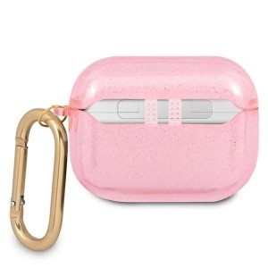 Guess GUAPUCG4GP AirPods Pro tok pink/pink Glitter Collection