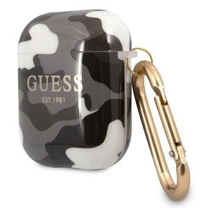 Guess GUA2UCAMG AirPods tok fekete/fekete Camo Kollekció