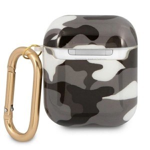 Guess GUA2UCAMG AirPods tok fekete/fekete Camo Kollekció