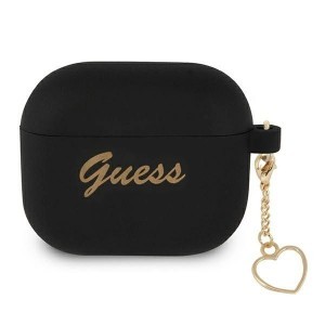 Guess GUA3LSCHSK AirPods 3 tok fekete/fekete szilikon Charm Heart Kollekció