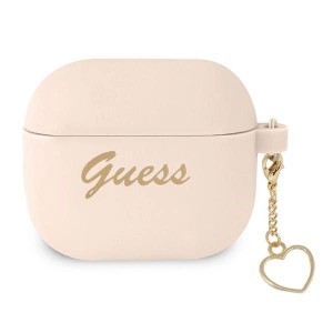 Guess GUA3LSCHSP AirPods 3 tok rózsaszín/rózsaszín Szilikon Charm Heart Kollekció