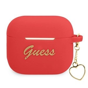 Guess GUA3LSCHSR AirPods 3 tok piros/piros Szilikon Charm Heart Kollekció