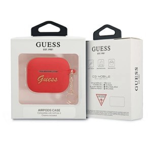 Guess GUA3LSCHSR AirPods 3 tok piros/piros Szilikon Charm Heart Kollekció