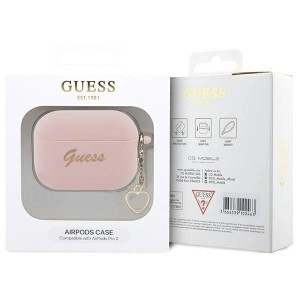 Guess GUAP2LSCHSP AirPods Pro 2 tok rózsaszín/rózsaszín Szilikon Charm Heart Kollekció