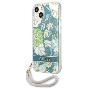 Guess GUHCP13SHFLSN iPhone 13 mini 5.4" green/green hardcase Flower Strap