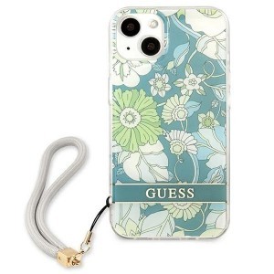 Guess GUHCP13SHFLSN iPhone 13 mini 5.4" green/green hardcase Flower Strap