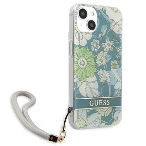 Guess GUHCP13SHFLSN iPhone 13 mini 5.4" green/green hardcase Flower Strap