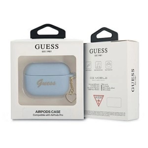 Guess GUAPLSCHSB AirPods Pro fliptok kék/kék szilikon Charm Heart kollekció