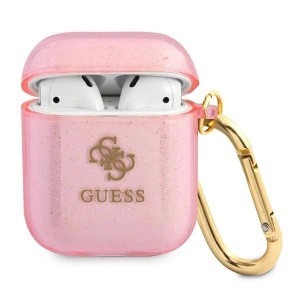 Guess GUA2UCG4GP AirPods tok pink/pink Glitter Collection