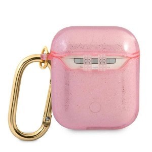 Guess GUA2UCG4GP AirPods tok pink/pink Glitter Collection