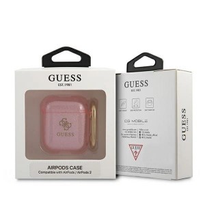 Guess GUA2UCG4GP AirPods tok pink/pink Glitter Collection