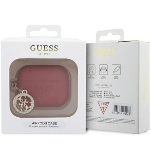 Guess GUAP23DSLGHDF AirPods Pro 2 fliptok piros 3D Rubber 4G Diamond Charm