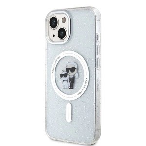 Karl Lagerfeld Karl&Choupette Glitter MagSafe tok iPhone 15 Plus - átlátszó