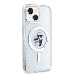 Karl Lagerfeld Karl&Choupette Glitter MagSafe tok iPhone 15 Plus - átlátszó