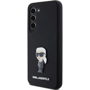 Karl Lagerfeld Silicone Ikonik Metal Pin tok Samsung Galaxy S23+ - fekete