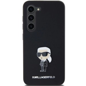 Karl Lagerfeld Silicone Ikonik Metal Pin tok Samsung Galaxy S23+ - fekete