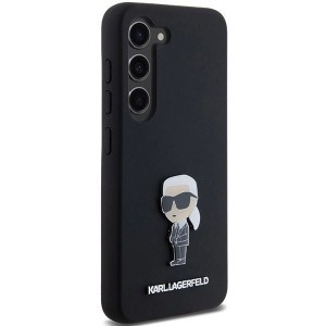 Karl Lagerfeld Silicone Ikonik Metal Pin tok Samsung Galaxy S23+ - fekete