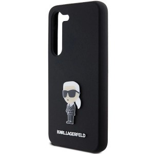 Karl Lagerfeld Silicone Ikonik Metal Pin tok Samsung Galaxy S23+ - fekete